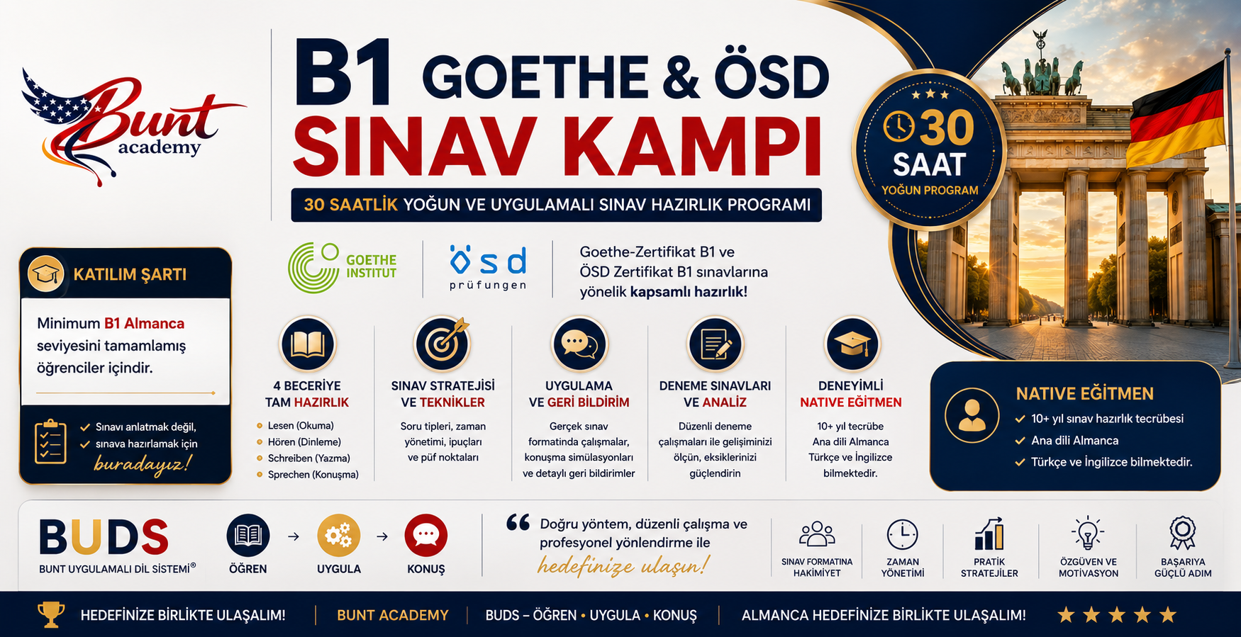 BUNT ACADEMY | B1 GOETHE & ÖSD SINAV KAMPI 🇩🇪